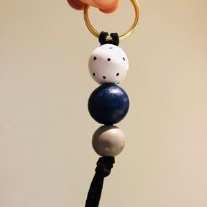 Hand-painted wood keychain